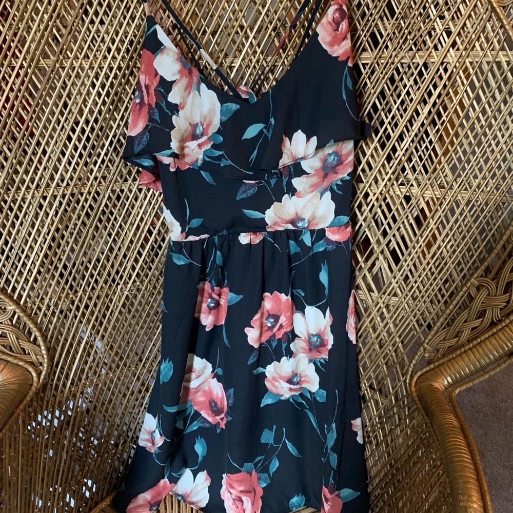 Black floral dress